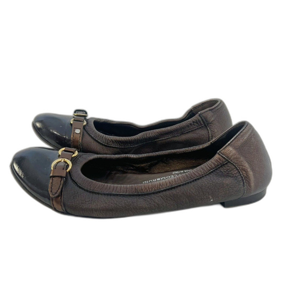 AGL Attilio Giusti Leombruni Monika Ballet Flats Cap Toe Brown Bronze Size 6 - Picture 8 of 8
